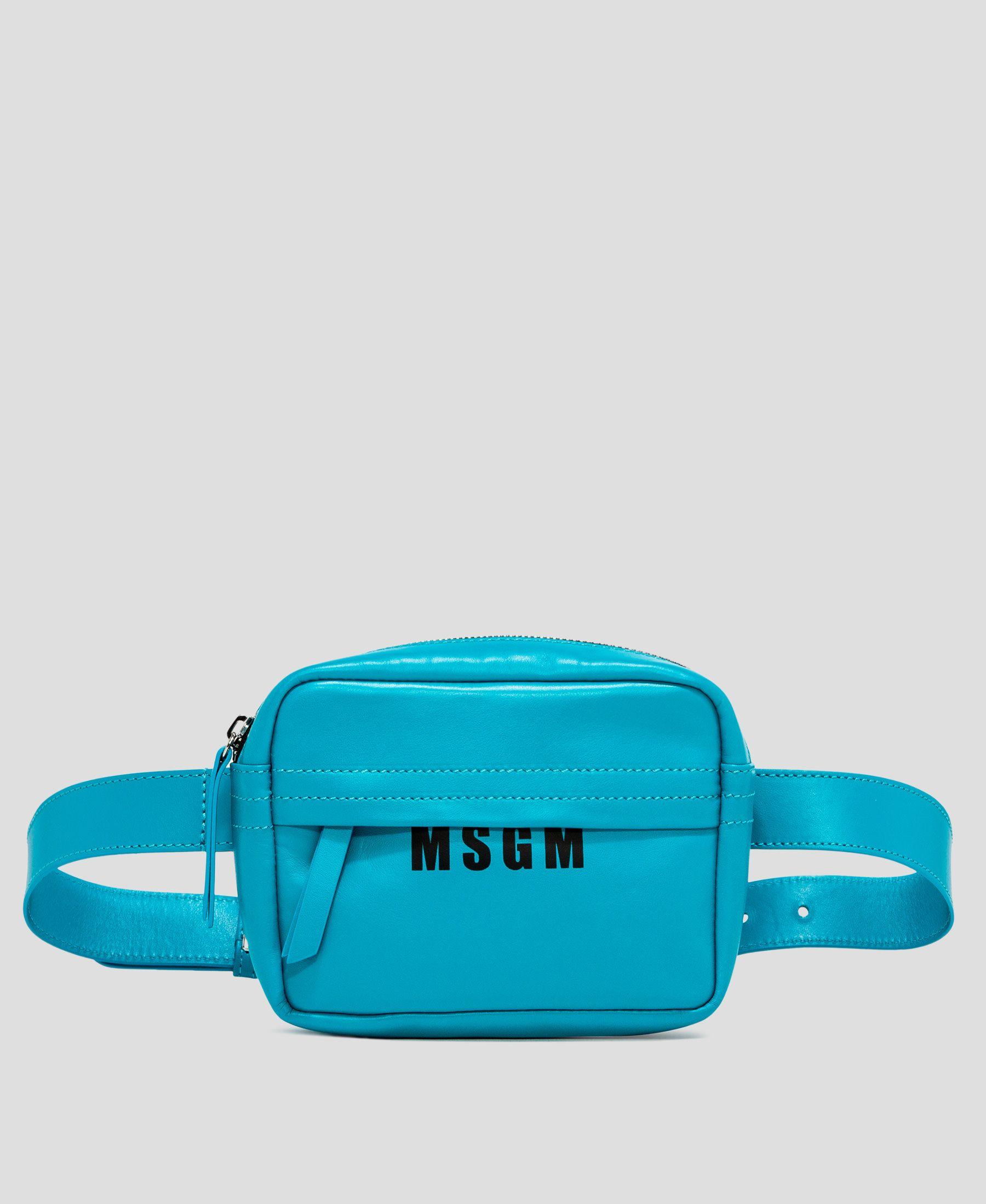Micro Logo - MSGM LEATHER BUM BAG WITH MICRO LOGO 2541MDZ88-038
