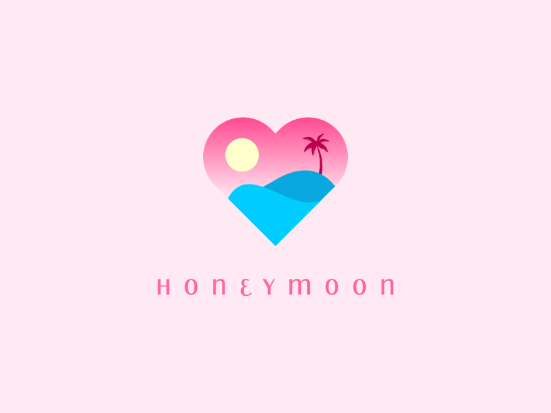 Honeymoon Logo - honeymoon logo by Bagja Ahmad Syahid | Dribbble | Dribbble