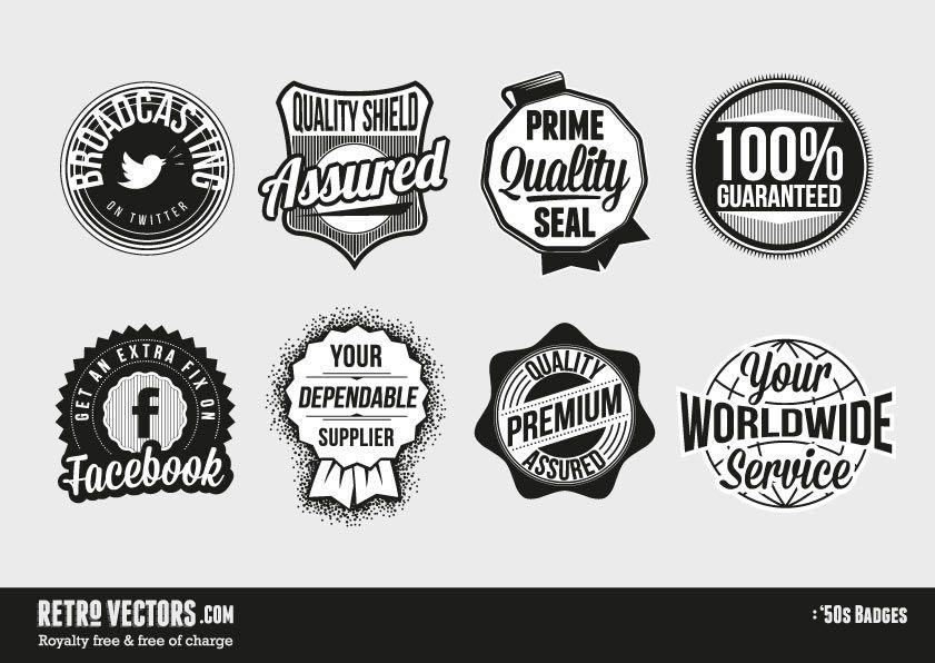 50s Logo - 50s Badges. Royalty Free. Free of Charge. Commercial Use. Free