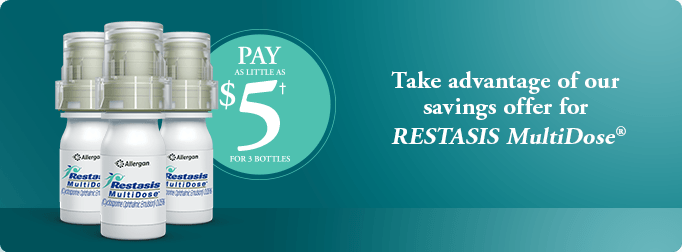 Restasis Logo - Take Advantage of Our Savings Offer for RESTASIS MultiDose®