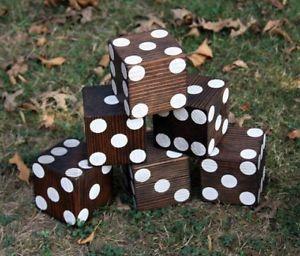 Yardzee Logo - SET OF 6 Outdoor 3.5” Yard Lawn Dice Fun Game Yahtzee Yardzee Party ...