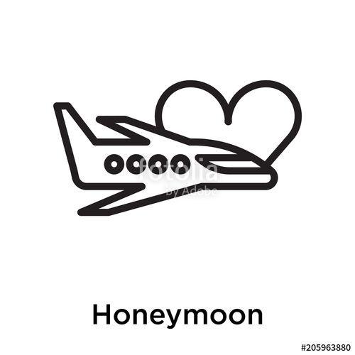 Honeymoon Logo - Honeymoon icon isolated on white background