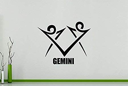 Horoscope Logo - Zodiac Germini Symbol Horoscope Logo Wall Art Decal Sticker