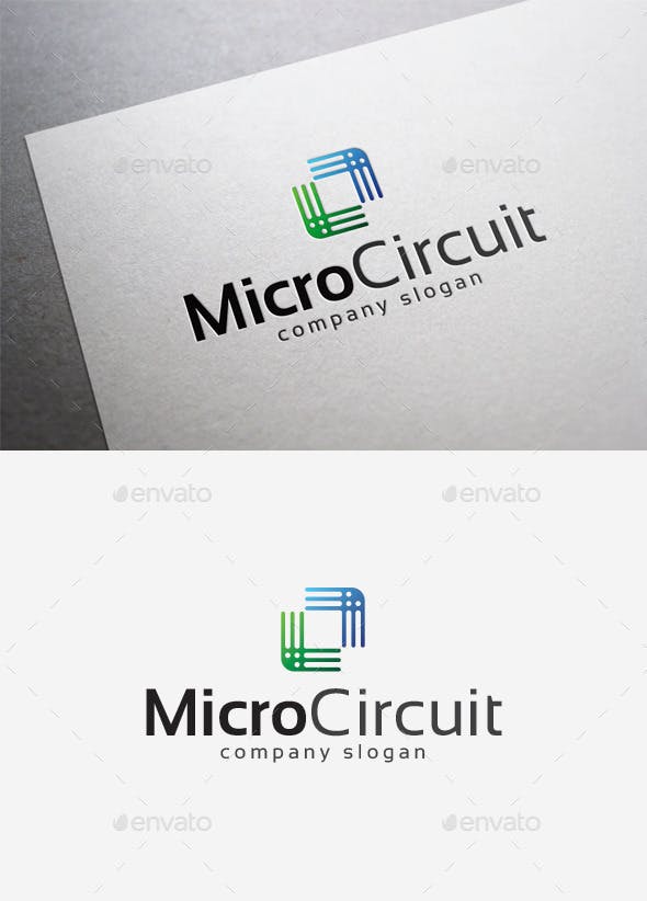 Microcircuit Logo - Micro Circuit Logo by EmilGuseinov | GraphicRiver