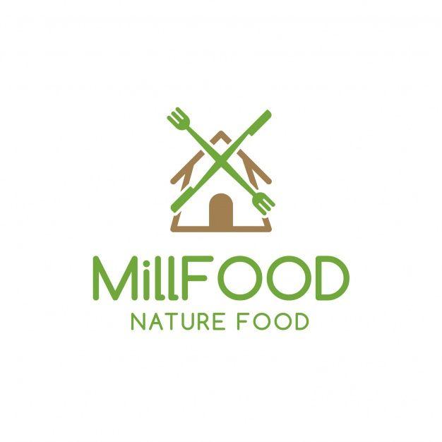 Windmill Logo - Windmill logo with food design Vector | Premium Download