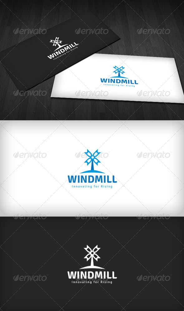 Windmill Logo - Windmill Logo by femo | GraphicRiver