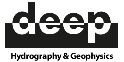 Deep Logo - Deep Hydrografie en Geofysica. The quality of being deep