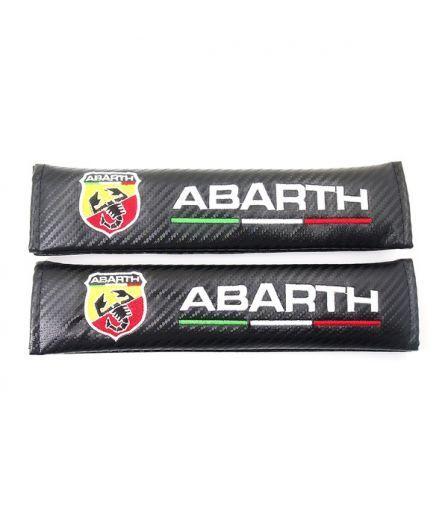 Albea Logo - Pair ABARTH Logo Car Seat Belt Shoulder Pads for FIAT 500 500X