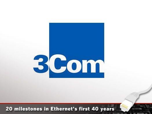 3Com Logo - milestones in Ethernet's first 40 years