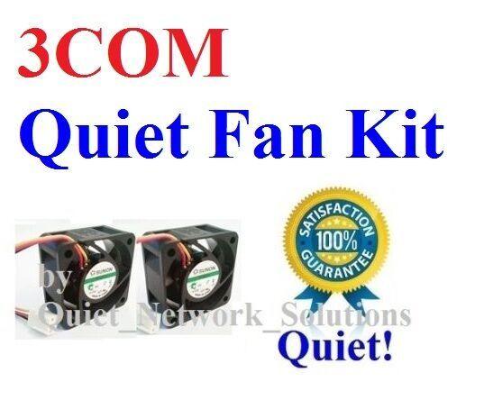 3Com Logo - 3COM BASELINE Switch 2824 SFP (3C16479) Quiet Fan Kit Lot 2x Low