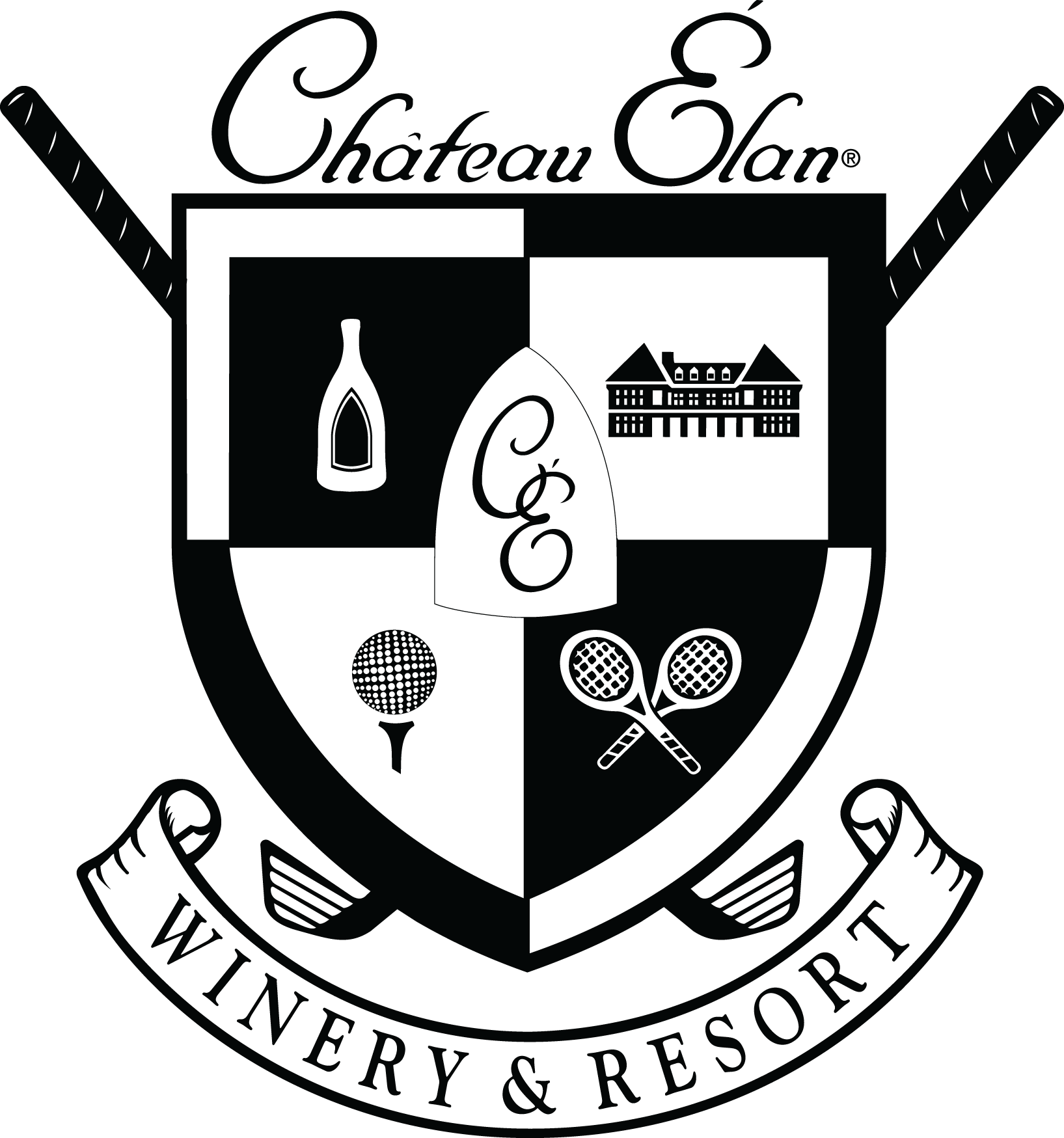 Elan Logo - Chateau Elan Crest Shield Logo Copy