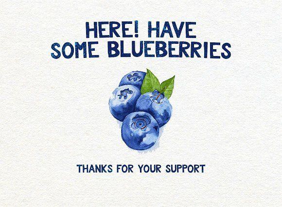 Blueberry Logo - Bluberry Typeface Display Fonts Creative Market