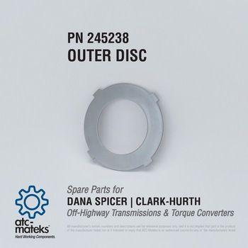 Clark-Hurth Logo - Outer Disc 245238 - Clark Hurth / Dana Spicer - Buy Clark Friction ...