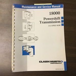 Clark-Hurth Logo - Clark Hurth 18000 POWERSHIFT TRANSMISSION MAINTENANCE SERVICE MANUAL ...