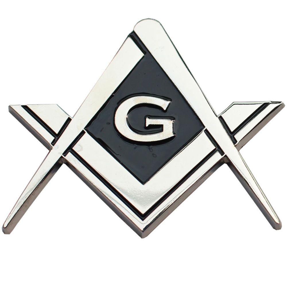 Freemason Logo - Cut Out Shaped Square and Compass Masonic Car Bumper Emblem Disc for ...