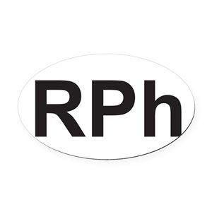 RPh Logo - Rph Oval Car Magnets