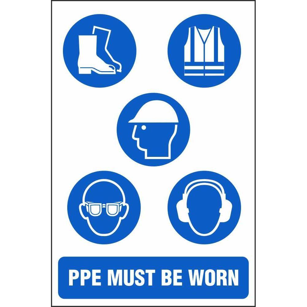 PPE Logo - PPE Must Be Worn Signs | Multi Notice Site Safety Signs Ireland