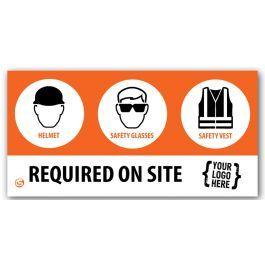 PPE Logo - Required Job Site PPE Banner, Custom Logo | Columbia Safety and Supply