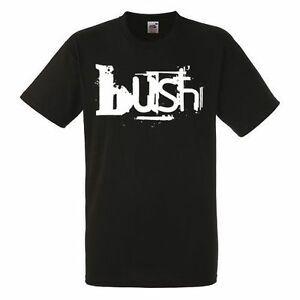Bush Logo - Bush Logo Black T-shirt Rock Band Shirt Heavy Metal Tee | eBay