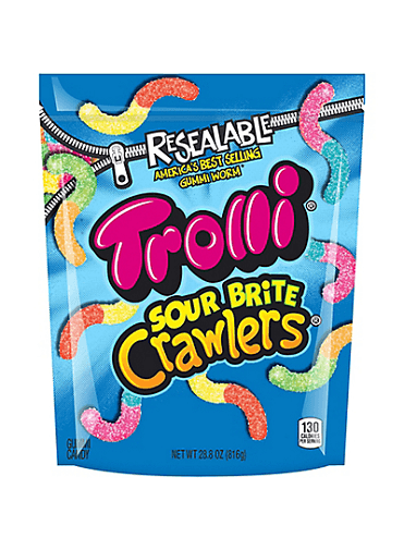 Trolli Logo - Trolli Sour Brite Crawlers Gummy Candy 28 Oz Bag