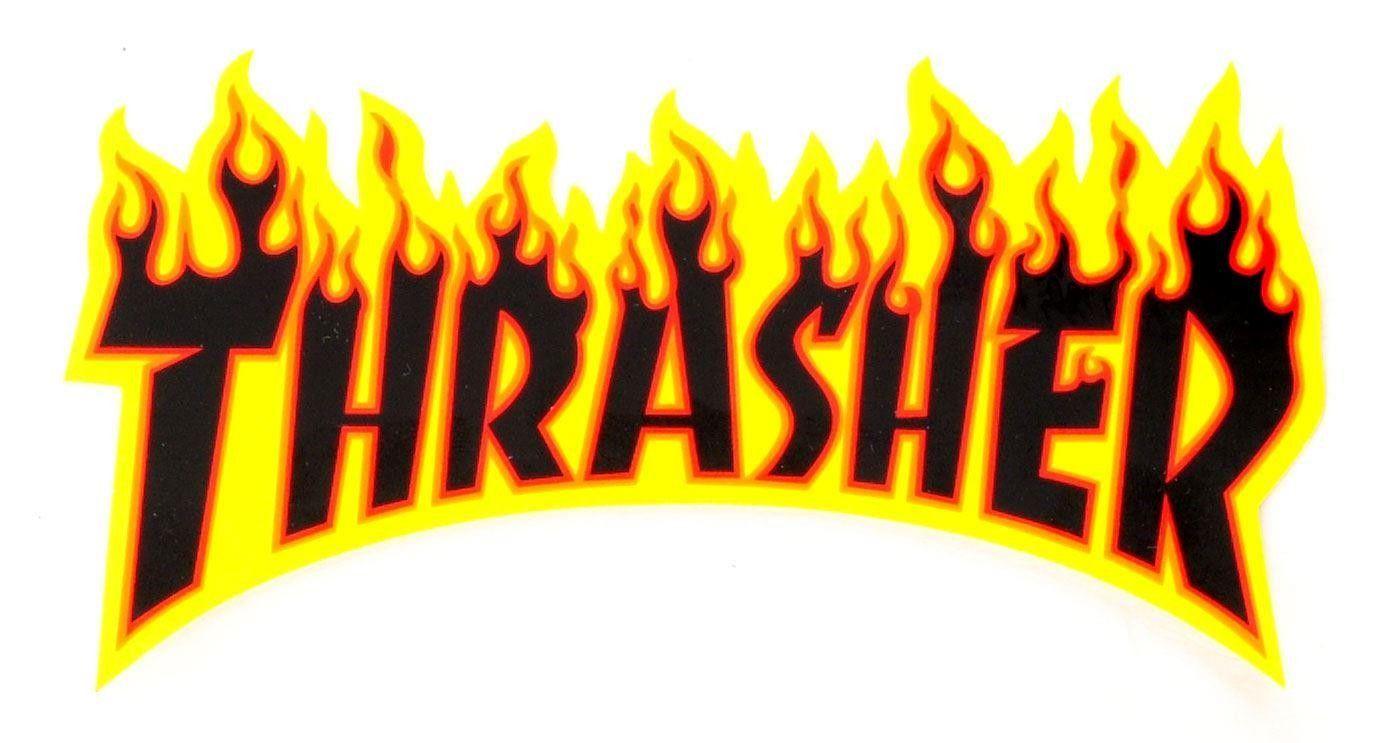 Thrasher Logo - Thrasher Flame Logo Sticker 6