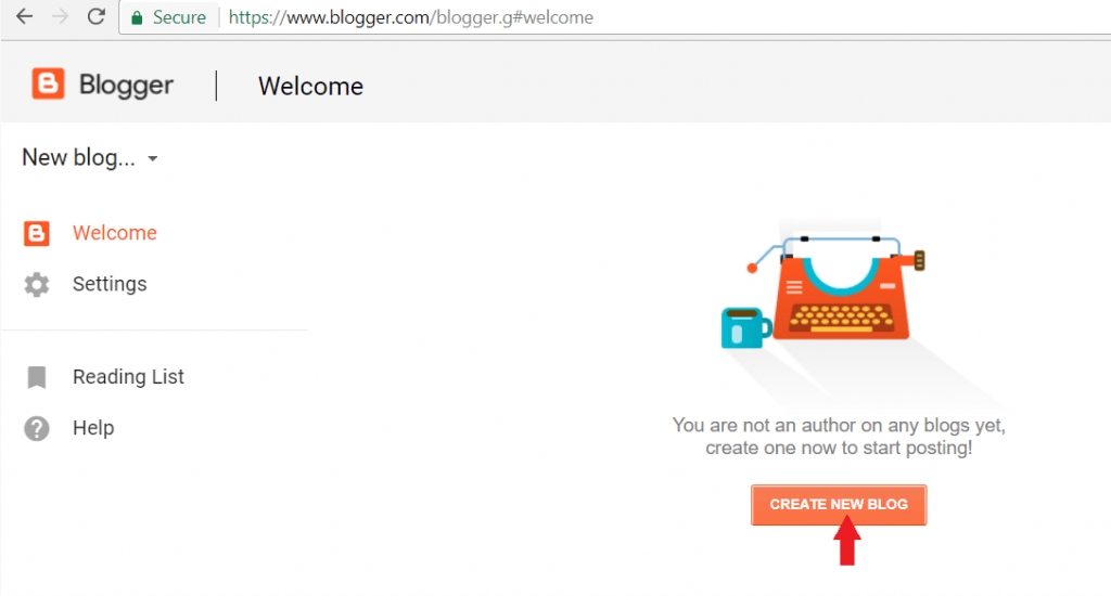 Blogger.com Logo - How to Create A Blog on Blogspot? Step