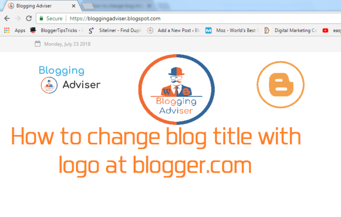 Blogger.com Logo - How To Change Blog Title With Logo at logger.com. Blogging Guide