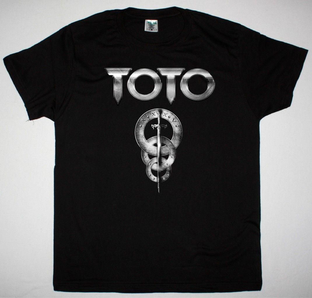 Toto Logo - TOTO LOGO NEW BLACK T SHIRT Rock T Shirts