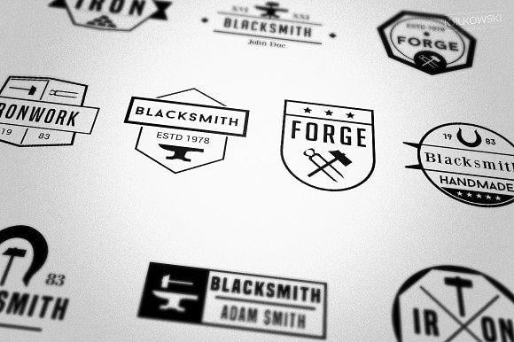 Blacksmith Logo - Blacksmith Forge Badges Logos Logo Templates Creative Market