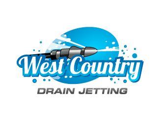 Drain Logo - West Country Drain Jetting logo design - 48HoursLogo.com