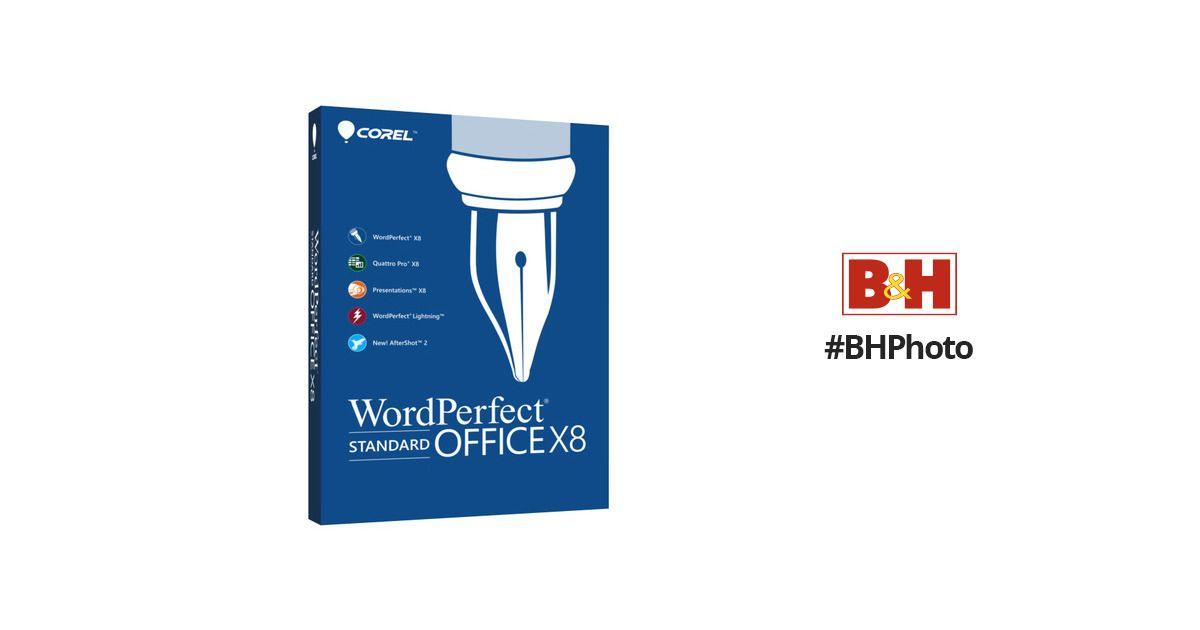 WordPerfect Logo - Corel WordPerfect Office X8 Standard Edition WPOX8STDEFMBUG B&H
