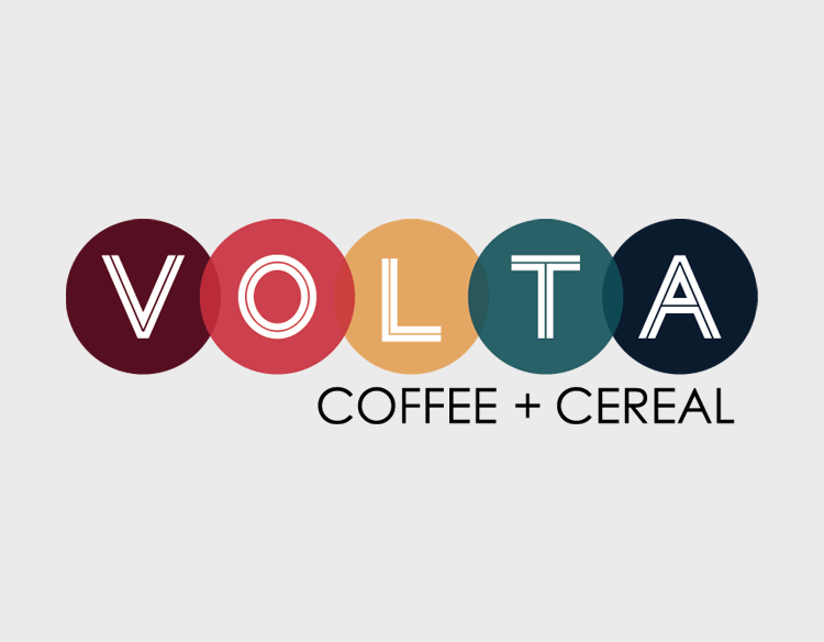 Volta Logo - Logo Design & Marketing Plan, Volta Coffee + Cereal. SHANNON A MILLER