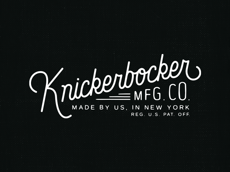 Knickerbocker Logo - Knickerbocker MFG by Ben Kocinski | Dribbble | Dribbble