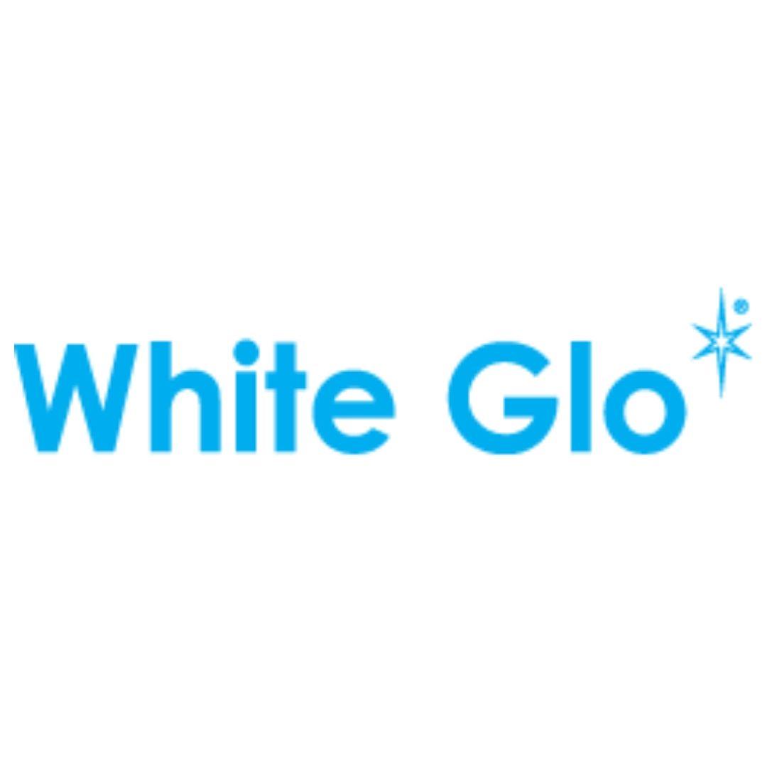 Glo Logo - White glo logo IG size - Tiger and Taupe