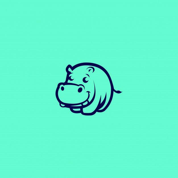 Hippo Logo - Hippo logo unique concepts minimalist abstract Vector | Premium Download