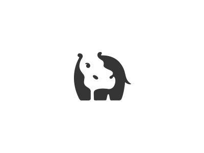 Hippo Logo - Negative Hippo by Daniel Bodea | Dribbble | Dribbble