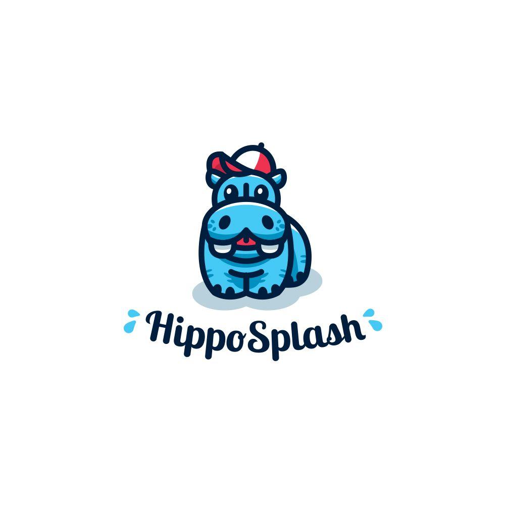 Hippo Logo - SOLD: Hippo Splash Logo Design | Logo Cowboy