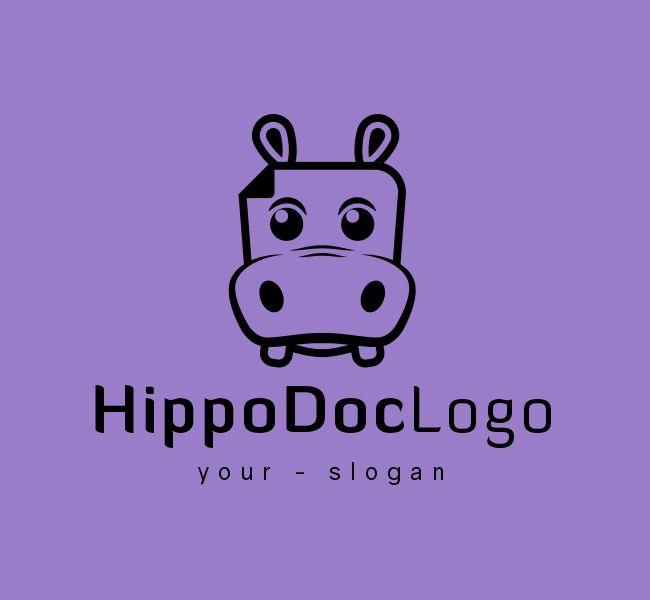 Hippo Logo - Hippo Doc Logo & Business Card Template - The Design Love