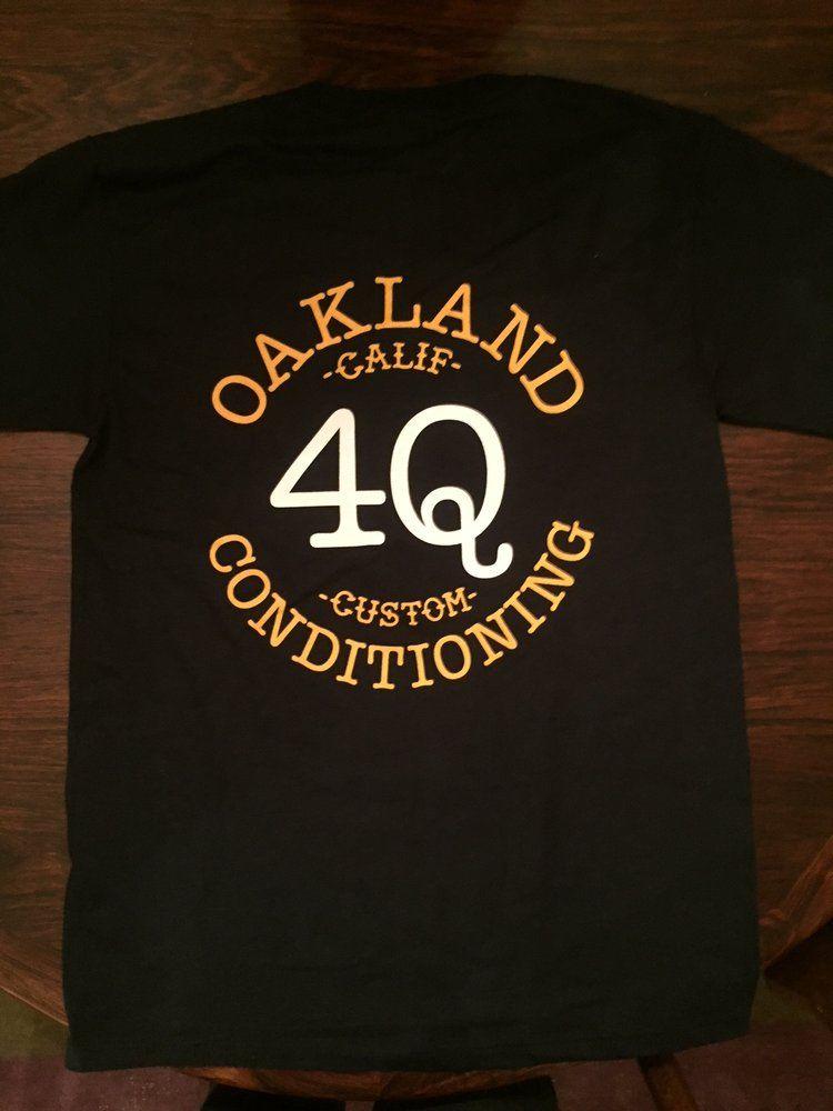 4Q Logo - Black 4Q Logo Pocket Tee Gold & White Ink / 4Q Conditioning