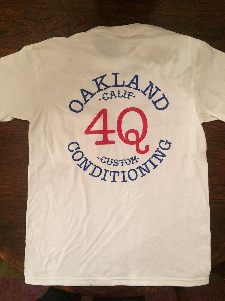 4Q Logo - White 4Q Logo Pocket Tee Red & Blue Ink / 4Q Conditioning