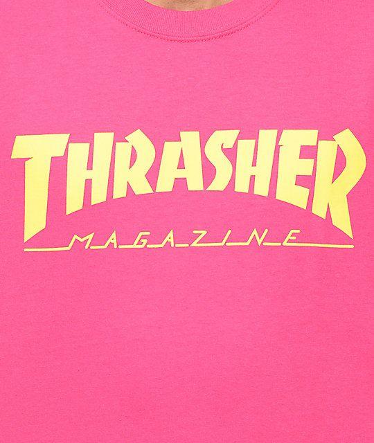 Thrasher Logo - Thrasher Magazine Logo Pink T-Shirt | Zumiez