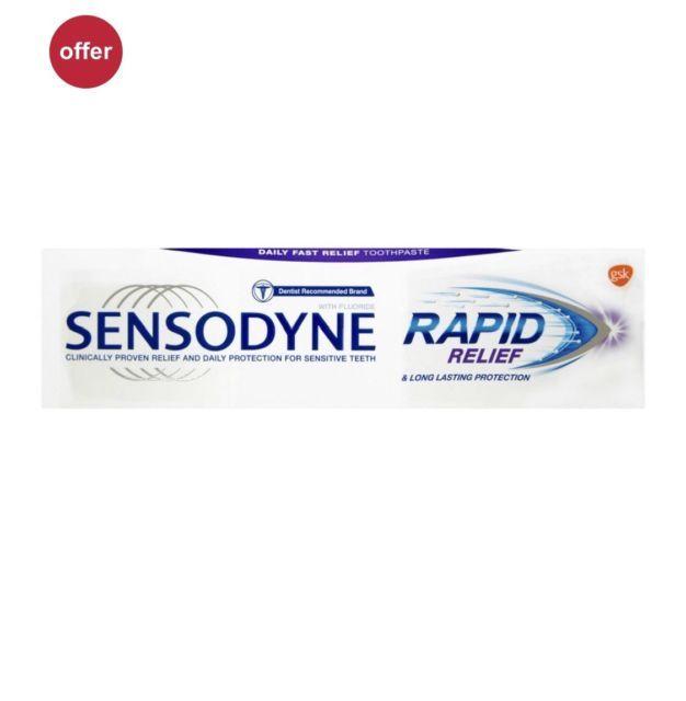 Sensodyne Logo - 3x Sensodyne Rapid Relief Toothpaste 75ml | eBay
