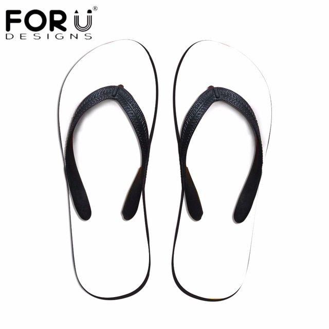 Sandal Logo - FORUDESIGNS Custom Images or Logo Women Summer Flip Flops Flat Non ...