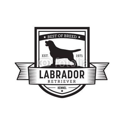 Retriever Logo - Vintage Dog Badge. Labrador retriever logo. Vector illustration ...