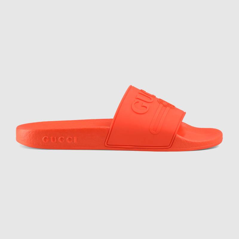 Sandal Logo - Gucci logo rubber slide sandal - Gucci Women's Slides & Thongs ...