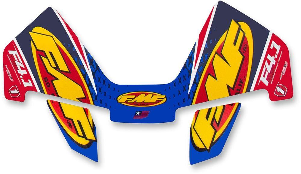 FMF Logo - Decal replacement factory 4.1 rct crf dual can wrap logo