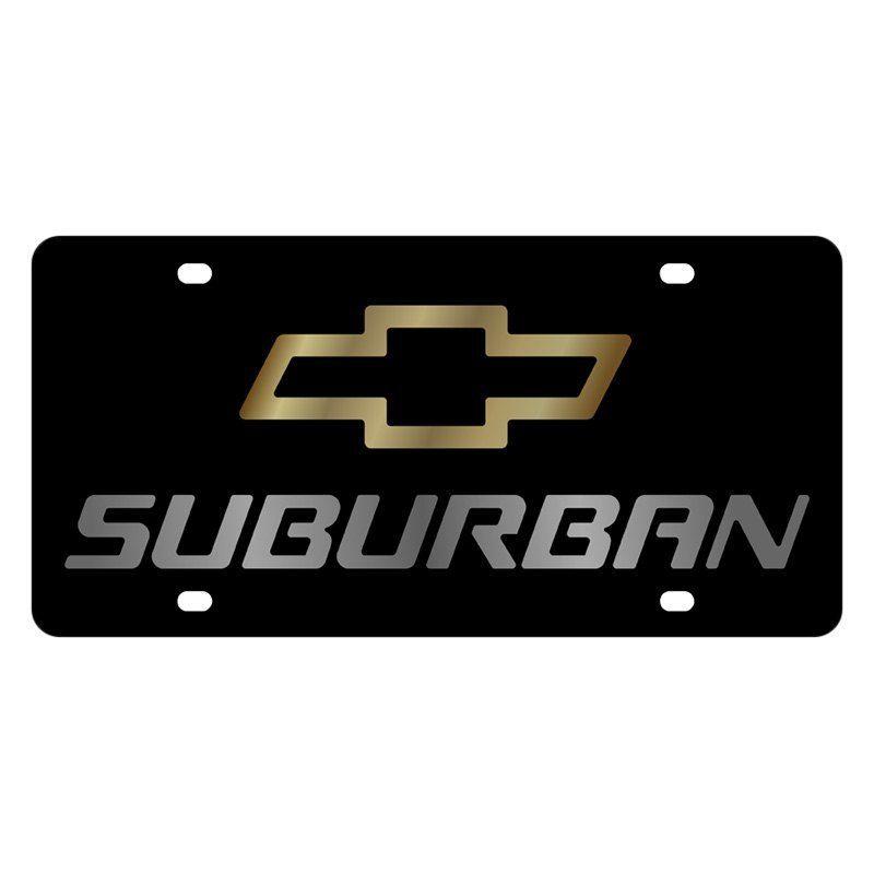 Suberban Logo - Eurosport Daytona® 3315-1GB - GM Black License Plate with Silver ...