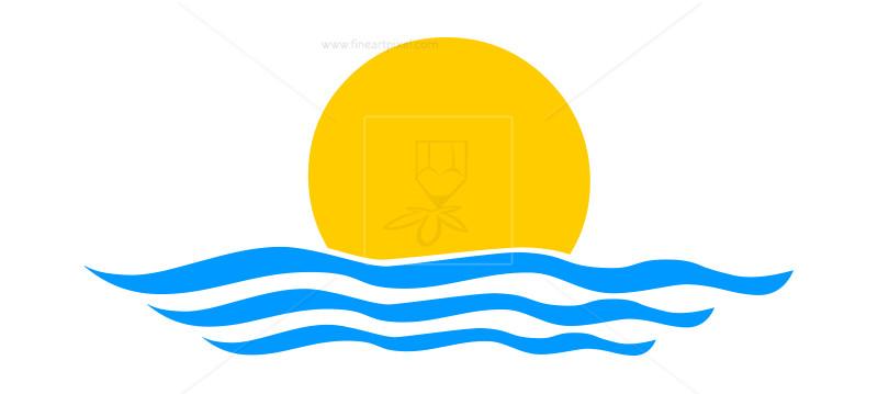 Waves Logo - Sun and waves- logo -icon. Free vectors, illustrations, graphics, clipart