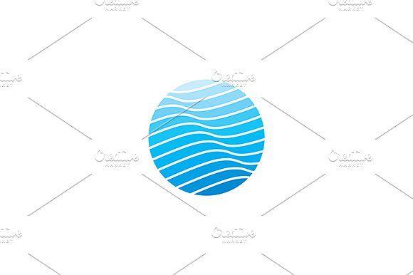 Waves Logo - Waves Logo Vector Logo Templates Creative Market