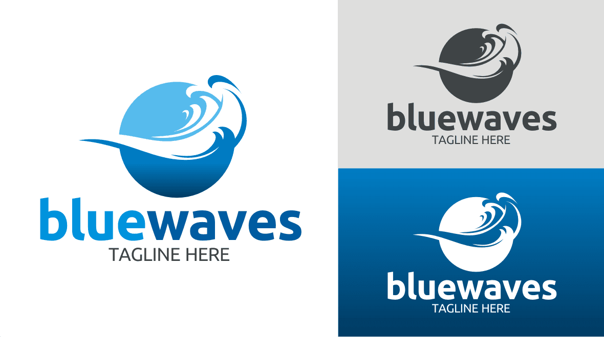 Waves Logo - Blue Logo & Graphics